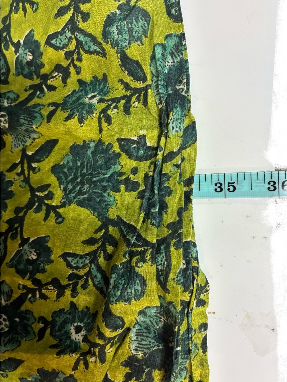Natural Life Aimee Mini Tunic Dress - Blue Green Floral XL - Picture 9 of 9